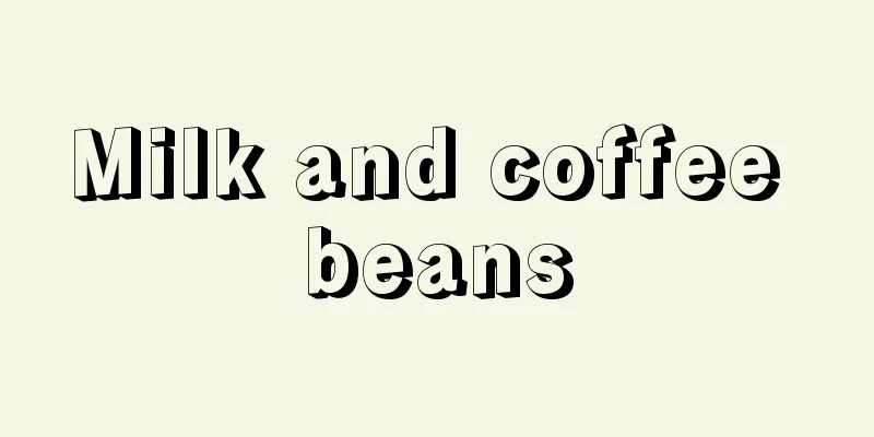 Milk and coffee beans