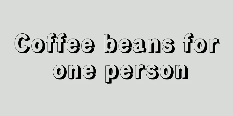 Coffee beans for one person