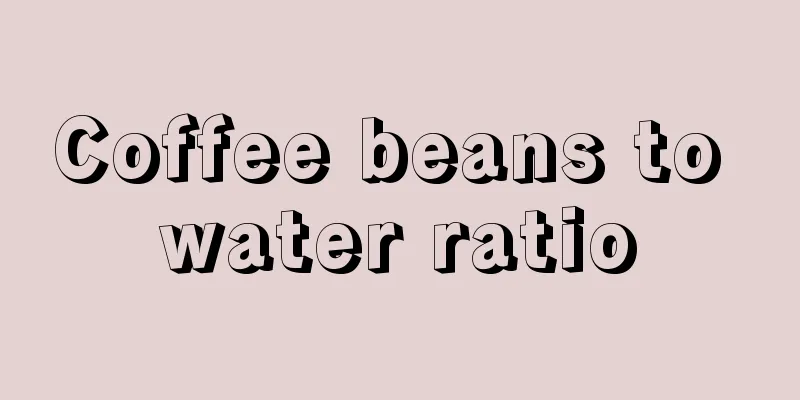 Coffee beans to water ratio