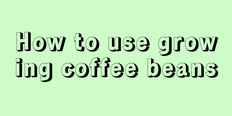 How to use growing coffee beans