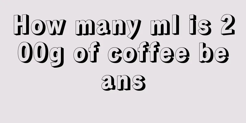 How many ml is 200g of coffee beans