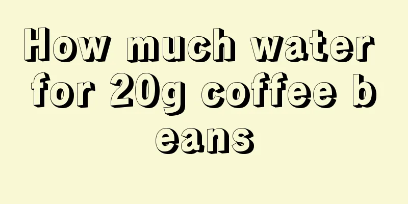 How much water for 20g coffee beans