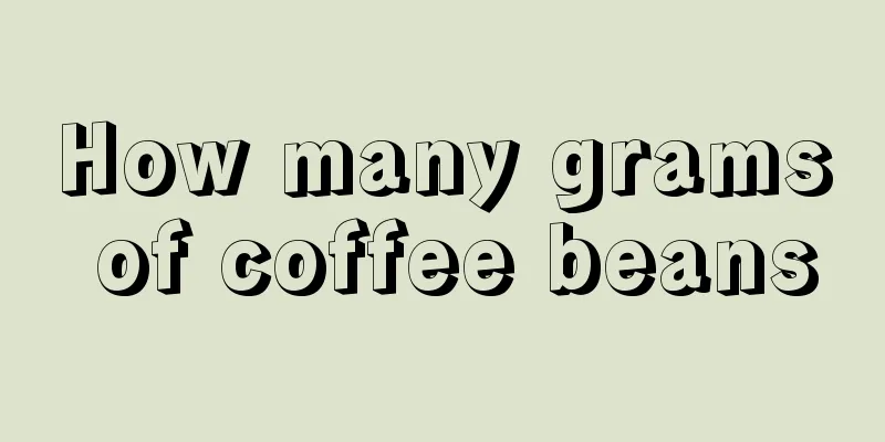 How many grams of coffee beans