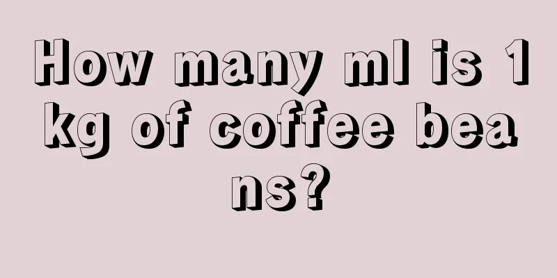 How many ml is 1kg of coffee beans?