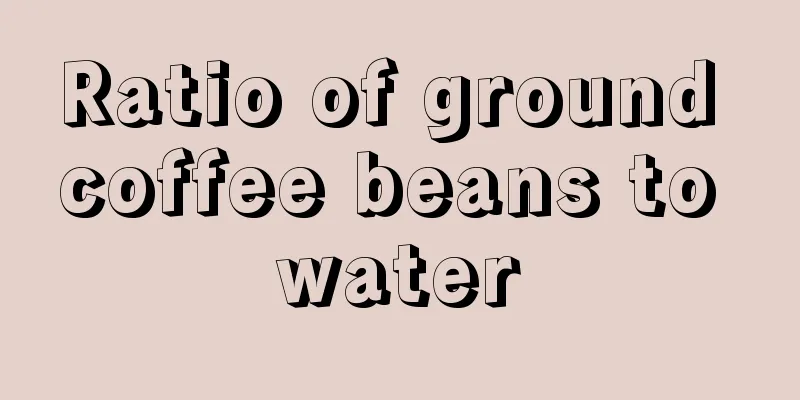 Ratio of ground coffee beans to water