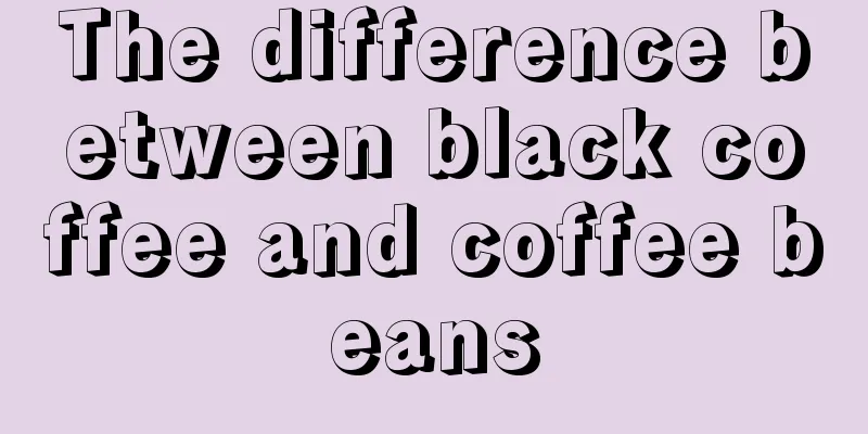 The difference between black coffee and coffee beans