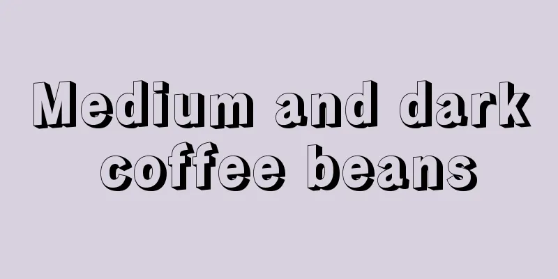 Medium and dark coffee beans