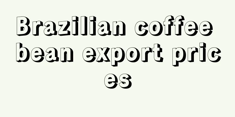 Brazilian coffee bean export prices