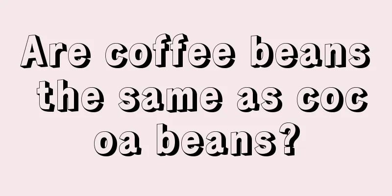 Are coffee beans the same as cocoa beans?