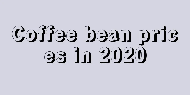 Coffee bean prices in 2020