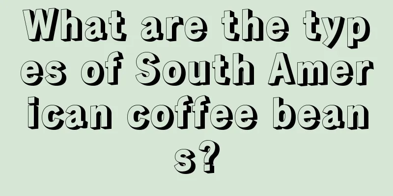 What are the types of South American coffee beans?