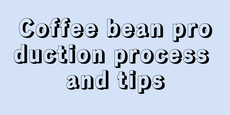 Coffee bean production process and tips