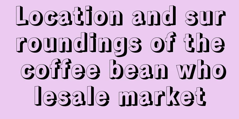 Location and surroundings of the coffee bean wholesale market