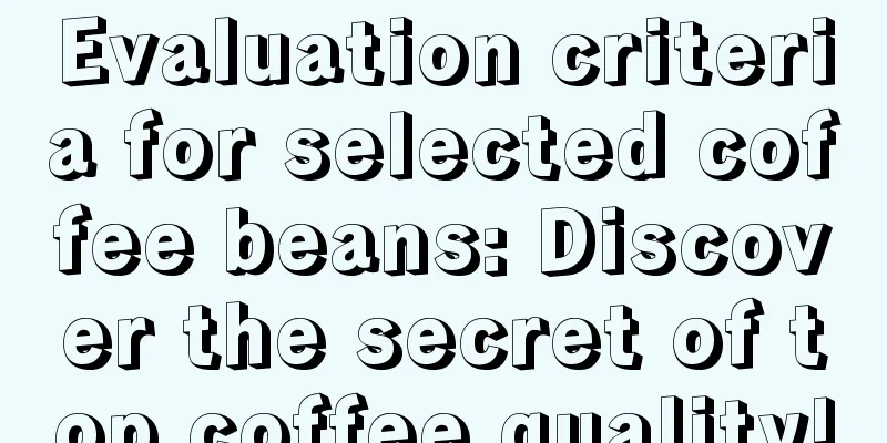 Evaluation criteria for selected coffee beans: Discover the secret of top coffee quality!