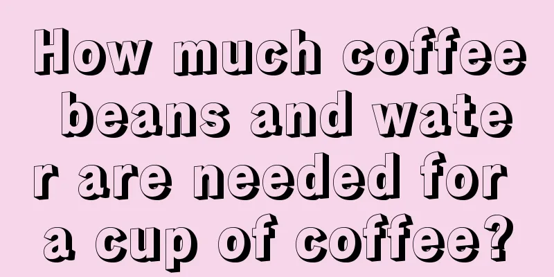 How much coffee beans and water are needed for a cup of coffee?