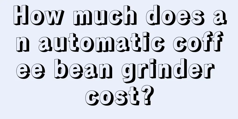 How much does an automatic coffee bean grinder cost?