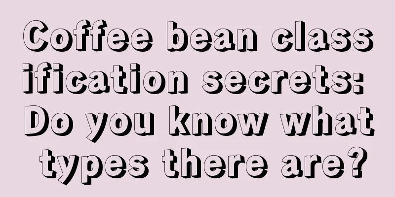 Coffee bean classification secrets: Do you know what types there are?