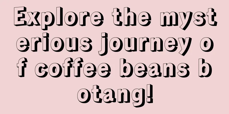 Explore the mysterious journey of coffee beans botang!