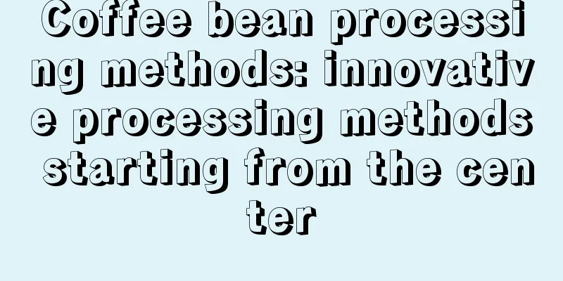 Coffee bean processing methods: innovative processing methods starting from the center