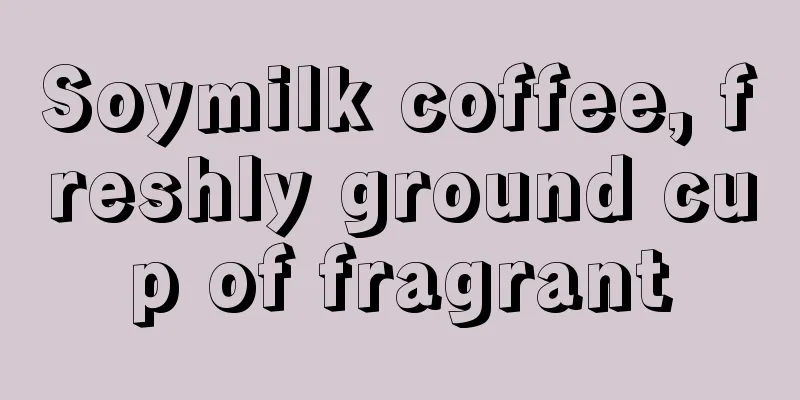 Soymilk coffee, freshly ground cup of fragrant