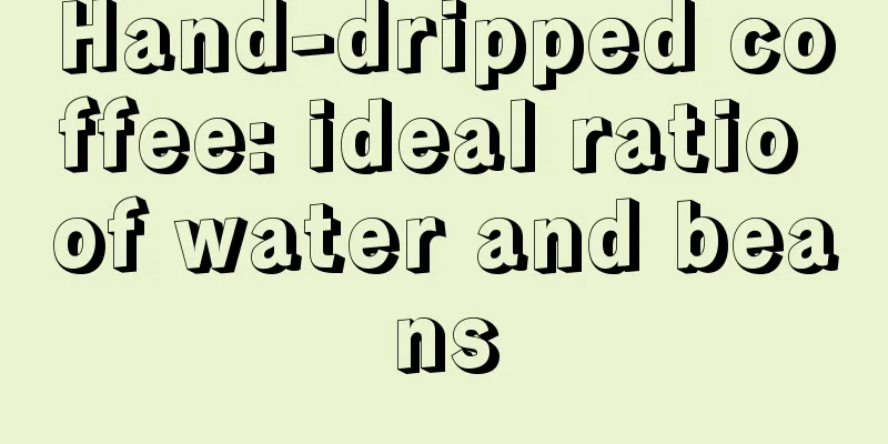 Hand-dripped coffee: ideal ratio of water and beans