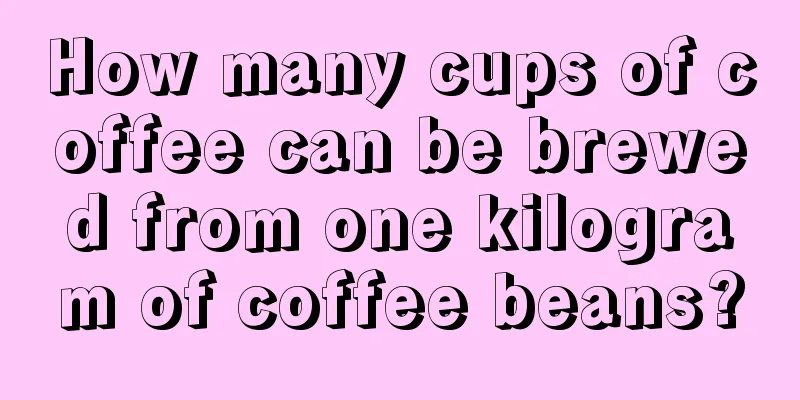 How many cups of coffee can be brewed from one kilogram of coffee beans?