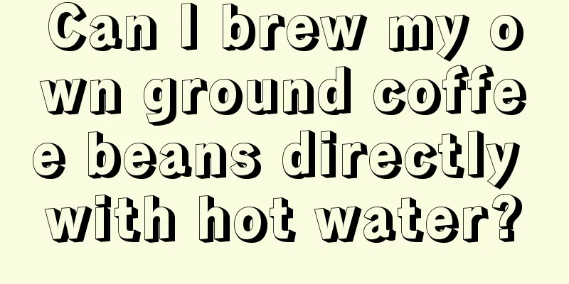 Can I brew my own ground coffee beans directly with hot water?