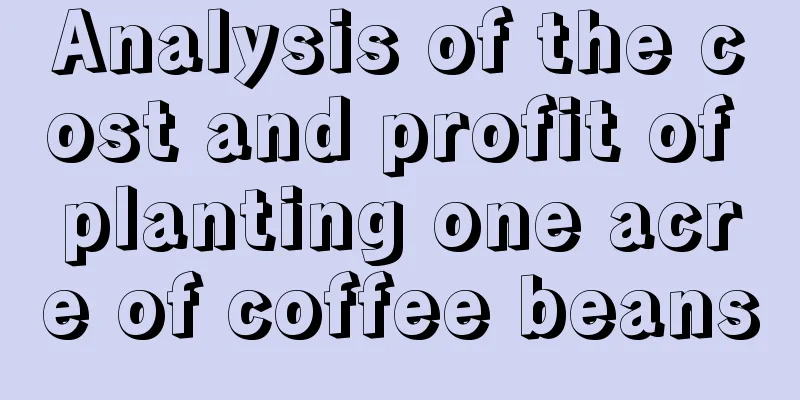 Analysis of the cost and profit of planting one acre of coffee beans