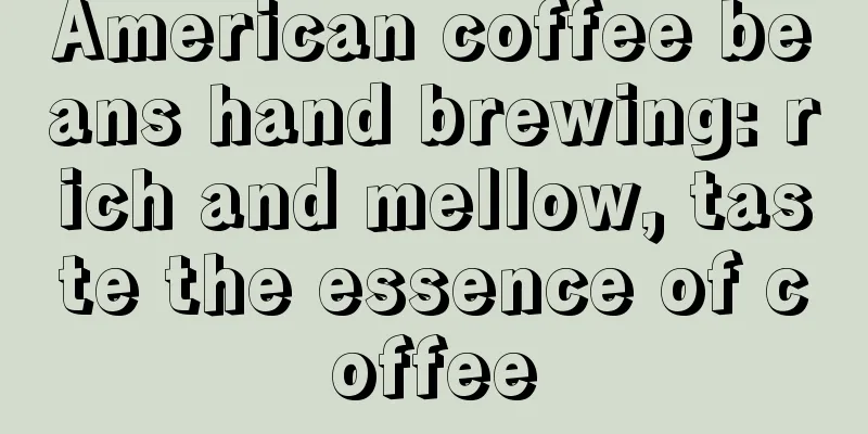 American coffee beans hand brewing: rich and mellow, taste the essence of coffee