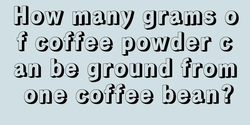 How many grams of coffee powder can be ground from one coffee bean?