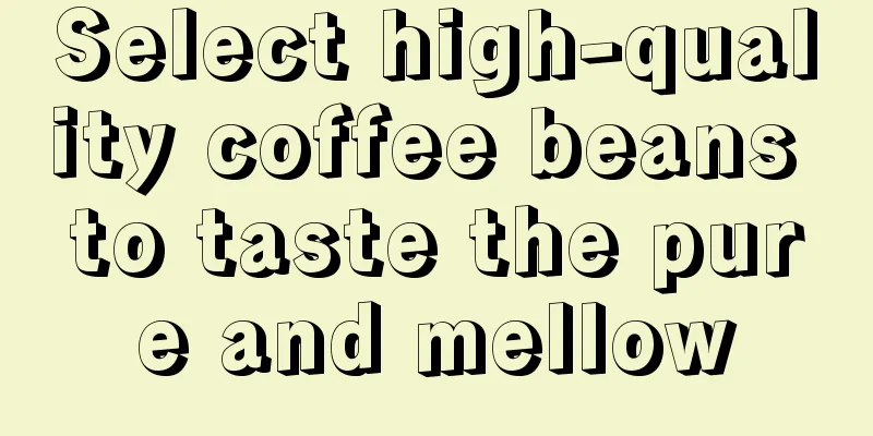 Select high-quality coffee beans to taste the pure and mellow