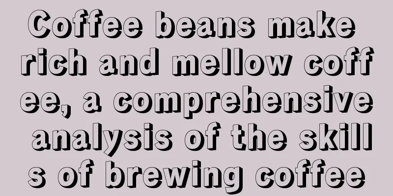 Coffee beans make rich and mellow coffee, a comprehensive analysis of the skills of brewing coffee