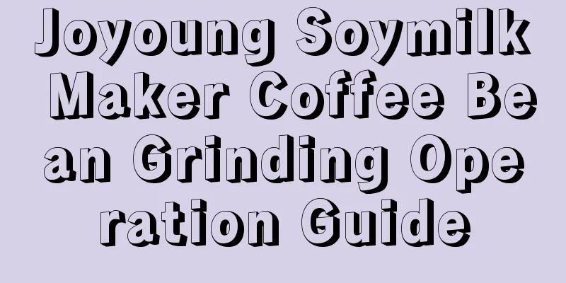 Joyoung Soymilk Maker Coffee Bean Grinding Operation Guide