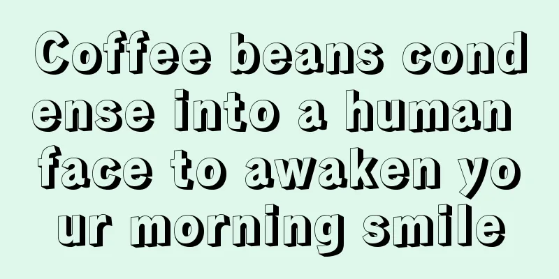 Coffee beans condense into a human face to awaken your morning smile