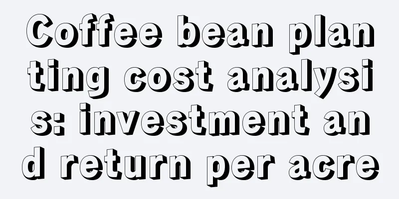 Coffee bean planting cost analysis: investment and return per acre