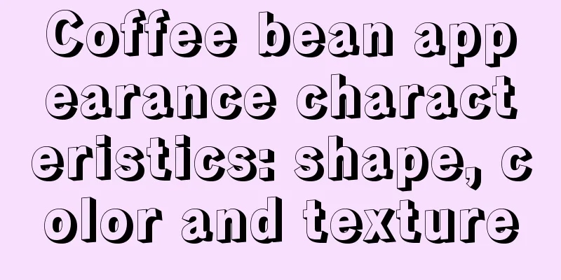 Coffee bean appearance characteristics: shape, color and texture