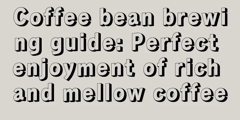 Coffee bean brewing guide: Perfect enjoyment of rich and mellow coffee