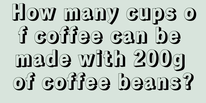 How many cups of coffee can be made with 200g of coffee beans?