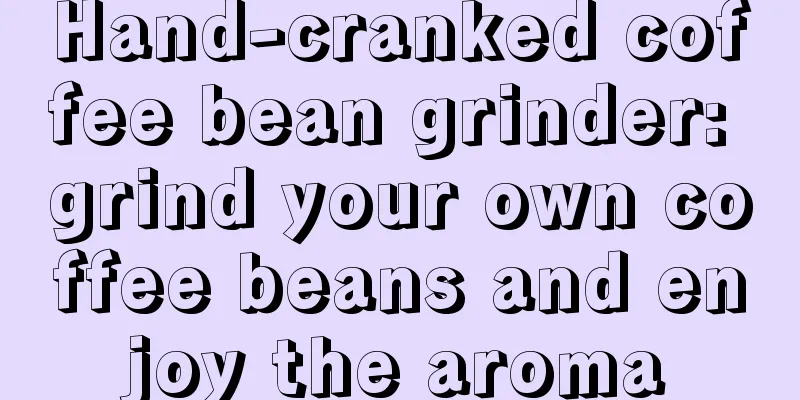 Hand-cranked coffee bean grinder: grind your own coffee beans and enjoy the aroma