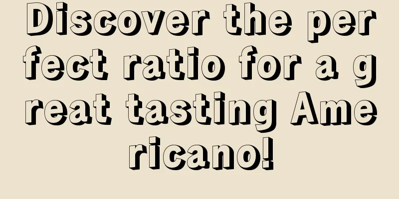 Discover the perfect ratio for a great tasting Americano!