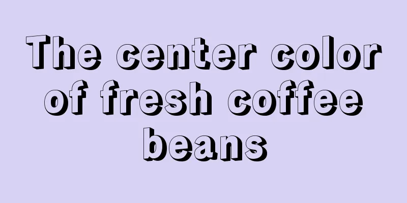 The center color of fresh coffee beans