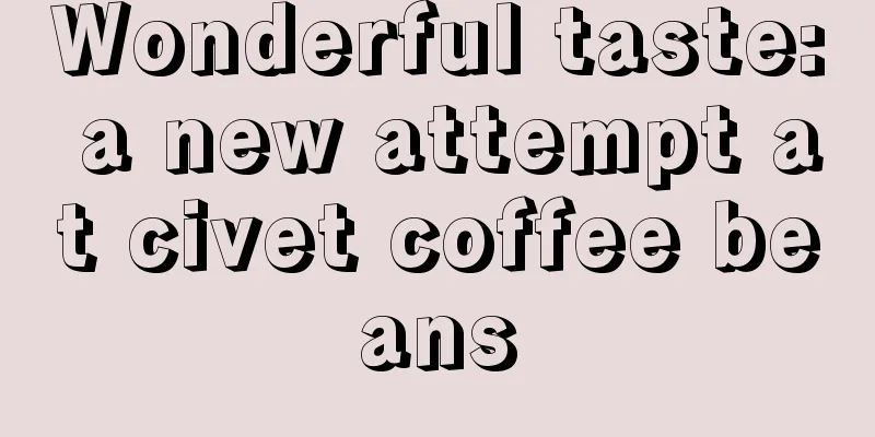 Wonderful taste: a new attempt at civet coffee beans