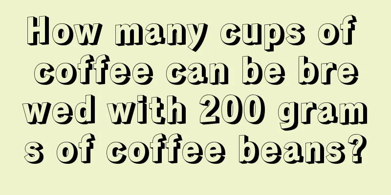 How many cups of coffee can be brewed with 200 grams of coffee beans?