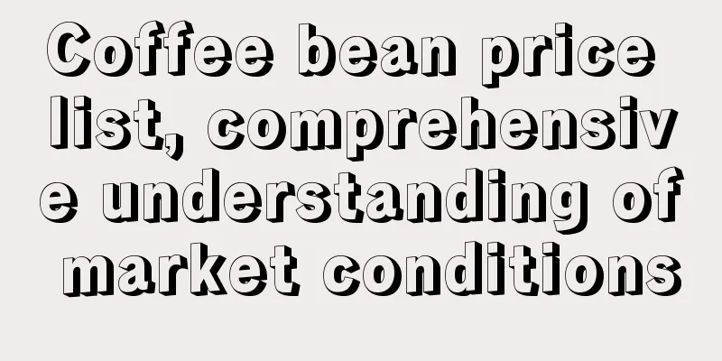 Coffee bean price list, comprehensive understanding of market conditions