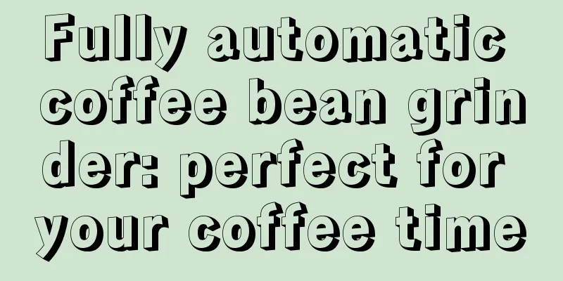 Fully automatic coffee bean grinder: perfect for your coffee time