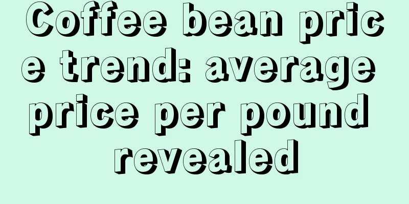 Coffee bean price trend: average price per pound revealed