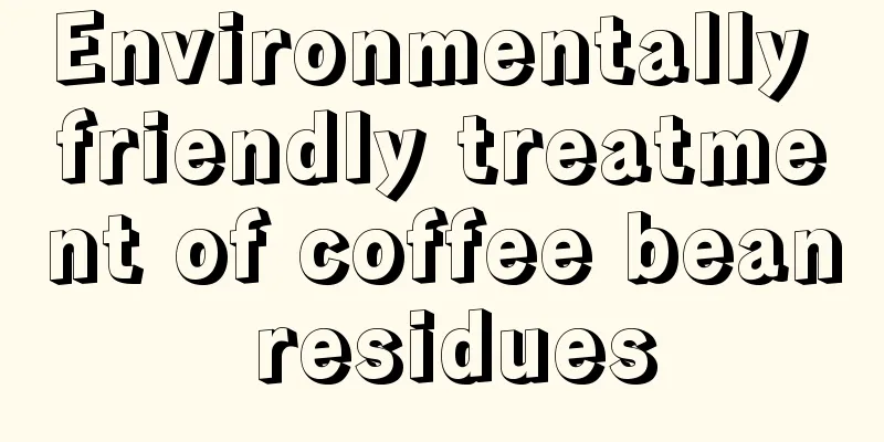 Environmentally friendly treatment of coffee bean residues