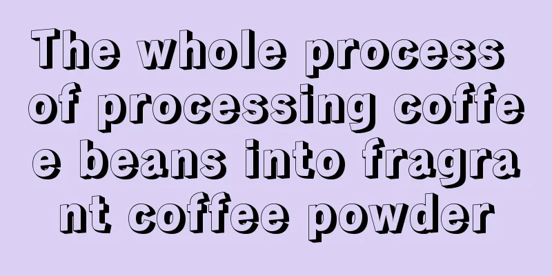 The whole process of processing coffee beans into fragrant coffee powder