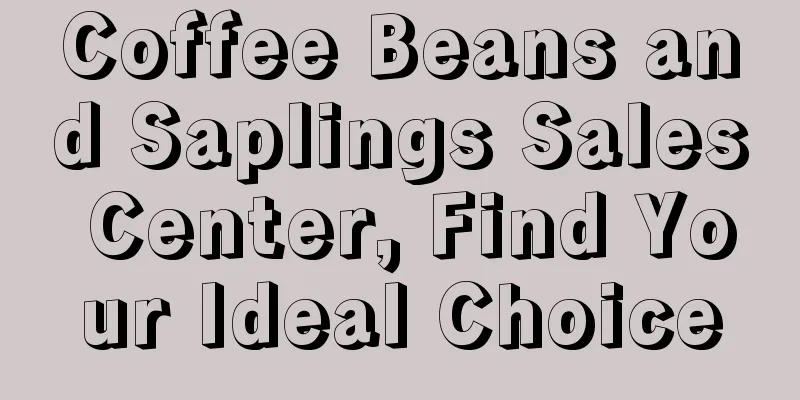 Coffee Beans and Saplings Sales Center, Find Your Ideal Choice