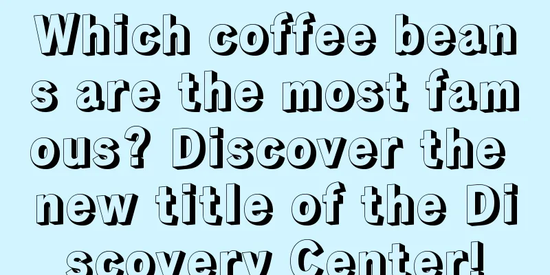 Which coffee beans are the most famous? Discover the new title of the Discovery Center!